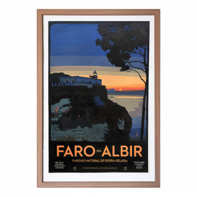Travel poster. Oil on paper. FARO ALBIR ALTEA