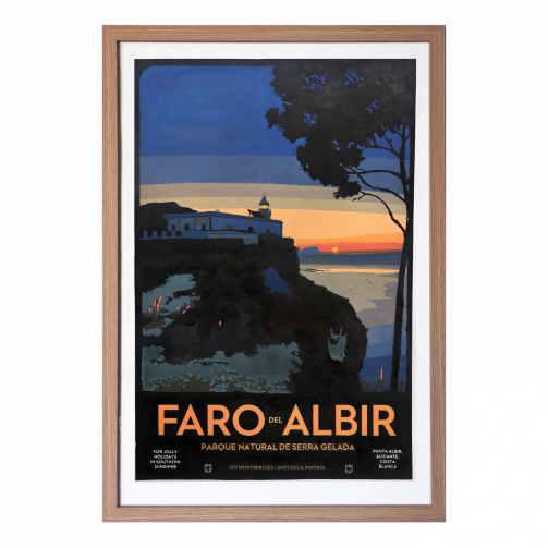 Travel poster. Oil on paper. FARO ALBIR ALTEA