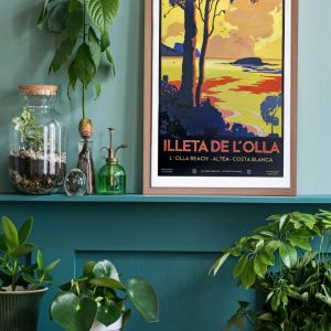 Travel poster. Oil on paper.