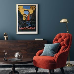 Travel poster. Oil on paper.