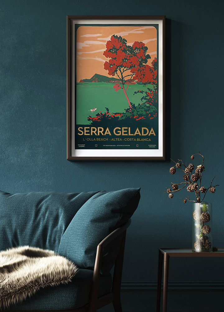 Travel poster. Oil on paper.