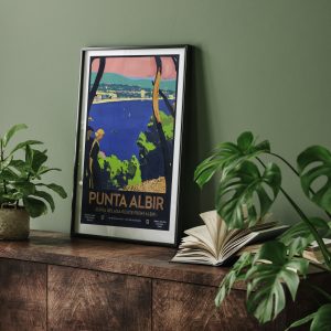 Travel poster. Oil on paper.