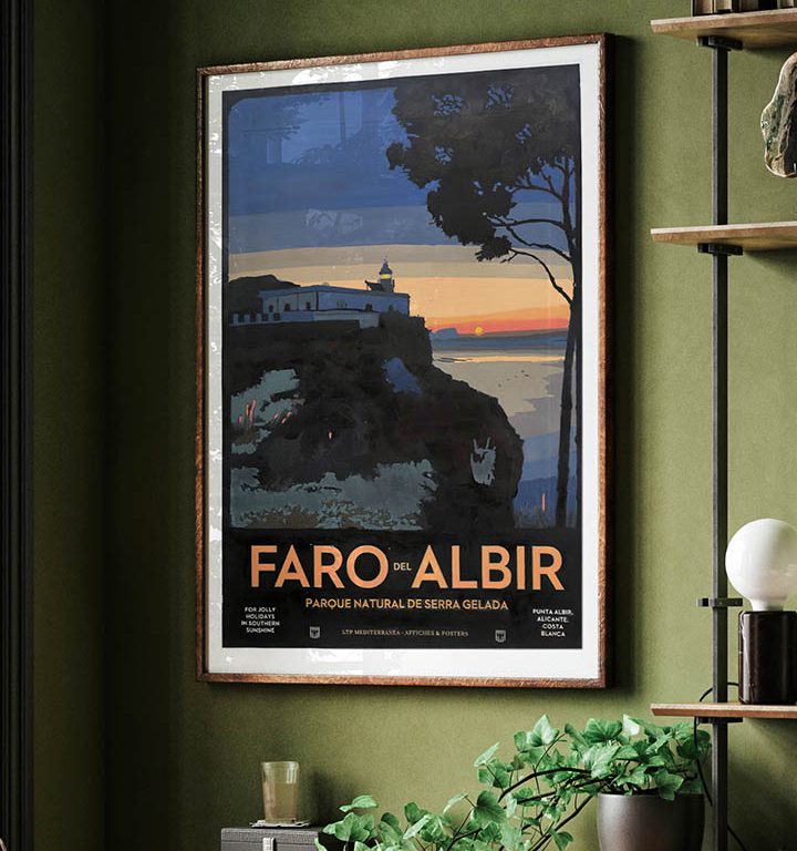 Travel poster. Oil on paper.