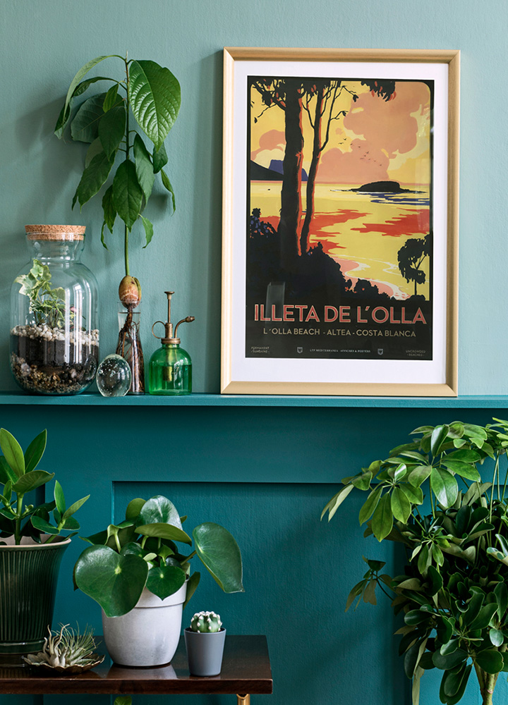 Travel poster. Oil on paper.