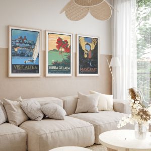 Travel poster. Oil on paper.