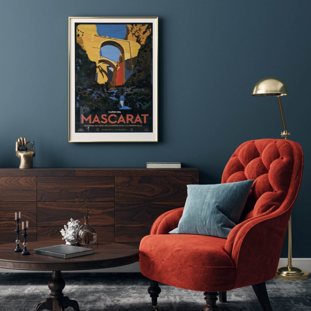 Travel poster. Oil on paper.