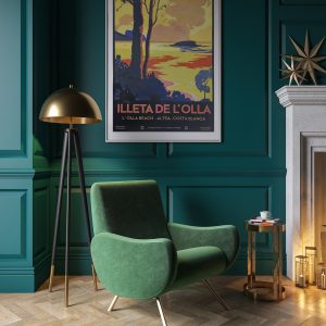 Travel poster. Oil on paper.