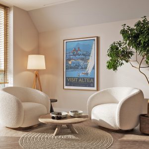 Travel poster. Oil on paper.