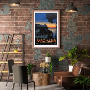 Travel poster. Oil on paper.