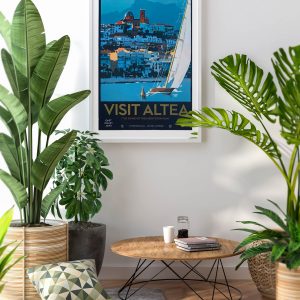 Travel poster. Oil on paper.