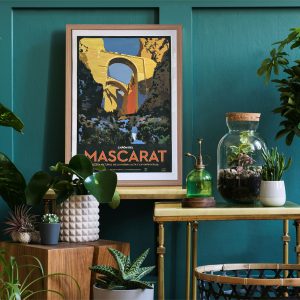 Travel poster. Oil on paper.